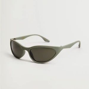 Mango Y2K sunglasses green matte